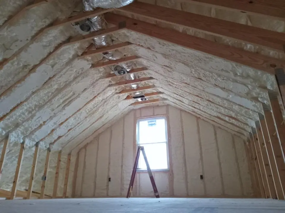 Spray foam roofing application for Crawl Space Insulation project in Sheboygan